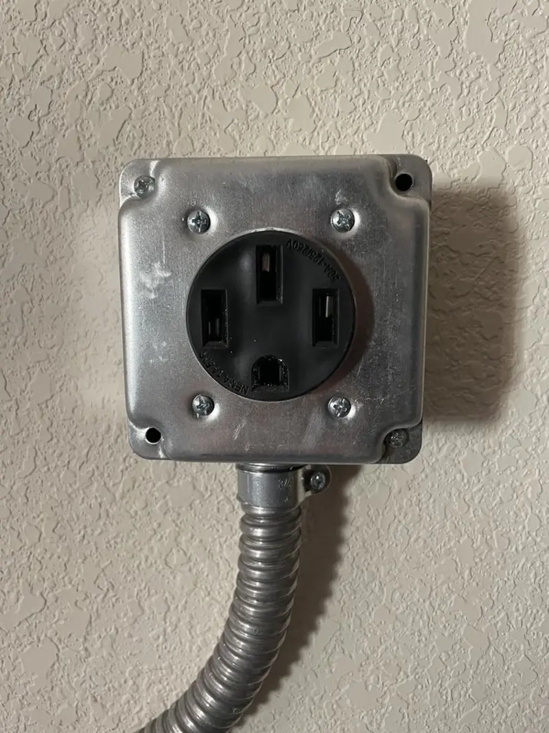 NEMA 14-50 outlet installed for Smart Home Electrical in Marietta